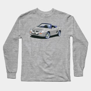 MG MGF Car in Platinum Silver Long Sleeve T-Shirt